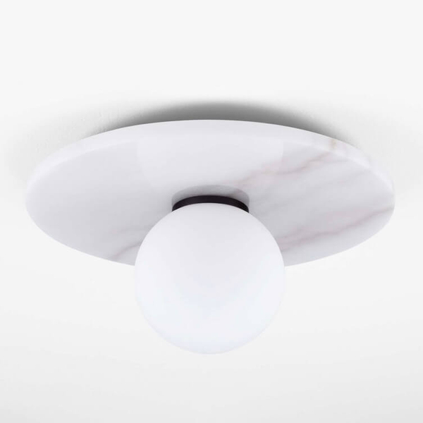 Nasufitowa lampa JUANJUI LE44852 bubble do jadalni marmur biała