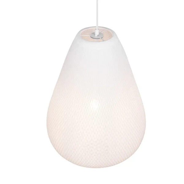 Jadalniana lampa wisząca JANINE R36241001 nad stół materiałowa biały