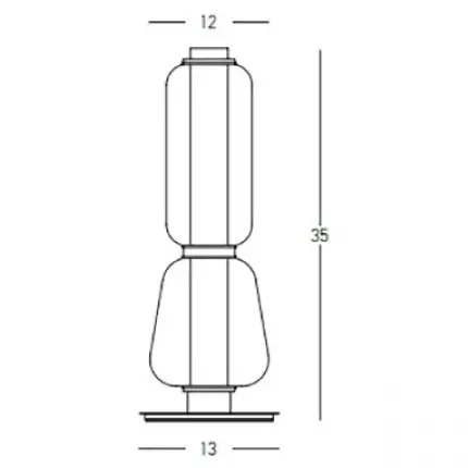 Nowoczesna lampa na stół 23061 LED 7W 3000K przydymione szkło czarny
