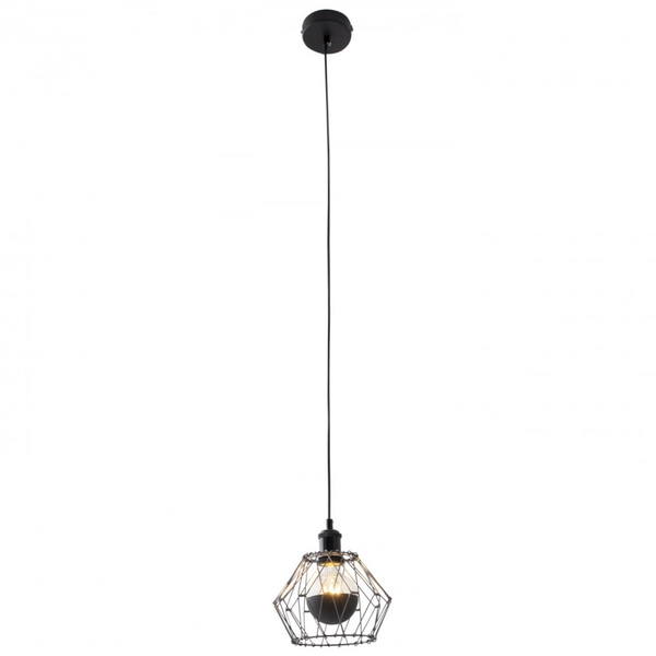 LAMPA wisząca 6115222 Nave metalowa OPRAWA 1-punktowa klatka ZWIS regulowany czarny
