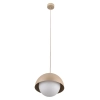 Wisząca lampa do salonu Bono Sabia mleczna kula beżowy
