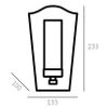 Szklany kinkiet Dublin W01155CH Cosmolight srebrny przezroczysty