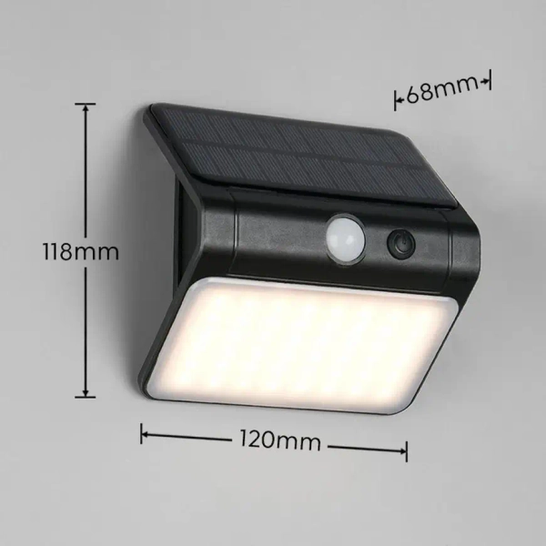 Elewacyjny kinkiet z czujnikiem OLINDA R23156102 LED 2,5W 4000K IP44 czarny