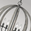 Wisząca lampa drewniana Allier FE-ALLIER-4P-WW Feiss do sypialni czarna