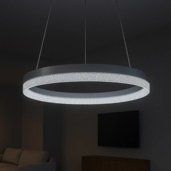 Glamour wiszący żyrandol Gala ML2242 LED 25W 4000K do salonu srebrny