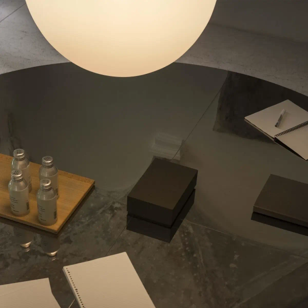 Lampa szklana wisząca Mapa biała 1xE27 42W okrągła nad wyspę kula ball 32122
