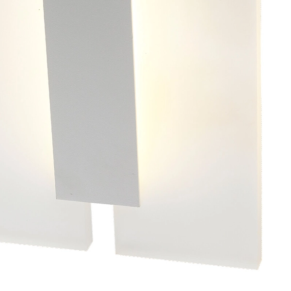 Prostokątny kinkiet ledowy Jacob do salonu 12W 3000K biały