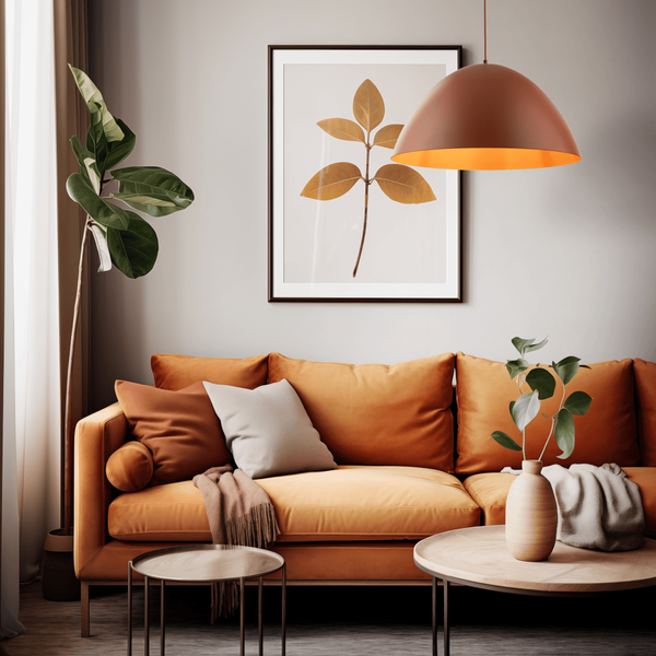 Zwisająca lampa nad stół Faro 10260 do salonu kopuła ceglana