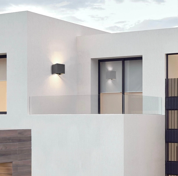 Lampa ścienna zewnętrzna Fulton O572WL-L6B LED 6W 3000K kwadratowa czarna