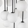 Wisząca lampa kaskadowa Martin 10079 bubble do salonu czarna biała