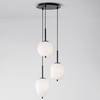 Kaskada lampa wisząca Marc LE42724 3-płomienna jadalniana czarna biała