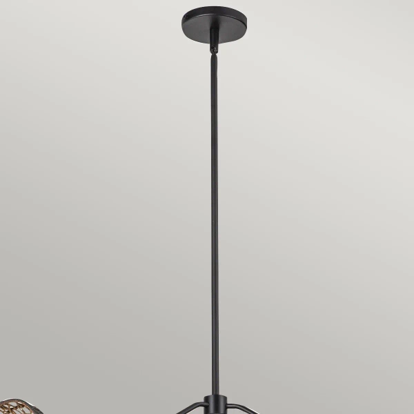 Designerska wisząca lampa Perth ALM-PERTH3-BK rattan czarna