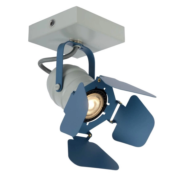 Plafon do salonu Picto 17997/01/35 Lucide obrotowy niebieski szary