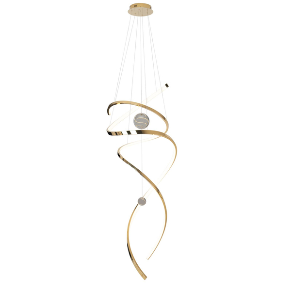 Dekoracyjna lampa wisząca RITZ P0427D zwis ledowy 100W 3000K złoty