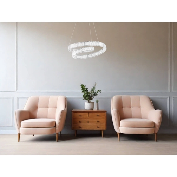 Zwisowa lampa kryształowa Sinaloa LE42924 LED 50W 3500K srebrna