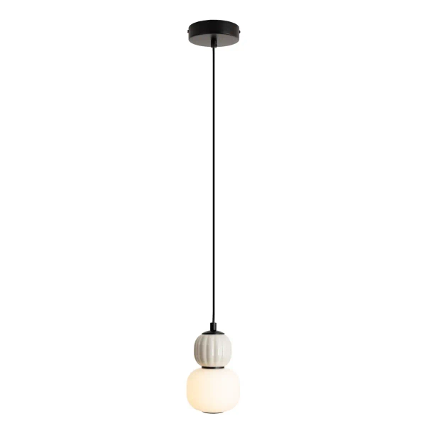 Zwisająca szklana lampa Modern P0624 LED 5W 3000K do salonu jasno szary