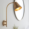 Regulowana lampa przyścienna Radha 93144 do czytania mosiądz