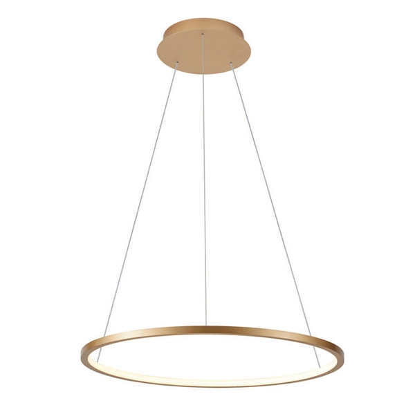 Wisząca lampa okrąg Vinola PND-56135B-060RPC-GD-3KS4K-TRDIMM Italux LED 38W 3000-4000K złota