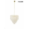 Łańcuchowa wisząca lampa GORDON biała złota MSE1501100562 12xE14 do salonu
