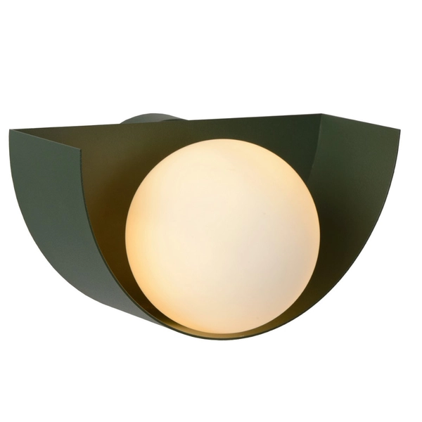 Kinkiet LAMPA ścienna BENNI 45201/01/33 Lucide szklana OPRAWA kula ball zielona biała