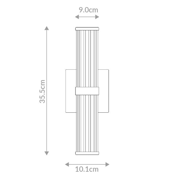 Łazienkowy kinkiet Fayton QN-FAYTON-S-BK LED 14W 3000K IP44 rurka czarny