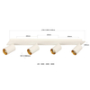 Podłużna lampa sufitowa Parma LP-0612/4C WH Light Prestige LED 50W 3000-6000K biała