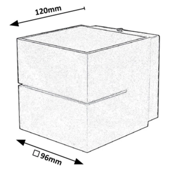 Minimalistyczna LAMPA ścienna KAUNAS 7018 Rabalux metalowa kostka do przedpokoju biała
