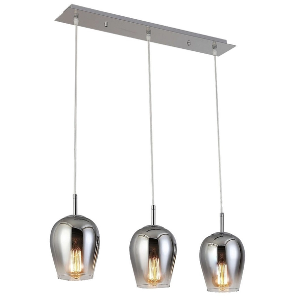 Loftowa LAMPA wisząca PETUNIA 5253 Rabalux szklana kaskada zwis 3-punktowy chrom