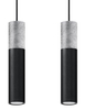 Wisząca LAMPA skandynawska SL.0651 metalowa OPRAWA zwis tuby beton czarne