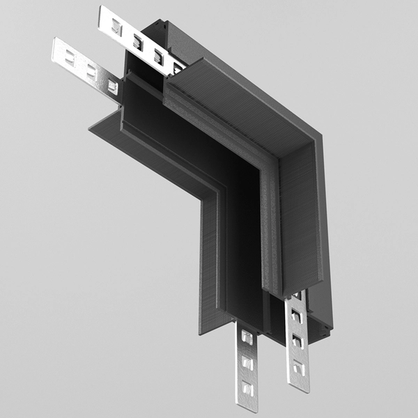 Łącznik-L Exility TRA034CL-42B do szyn magnetycznych czarny