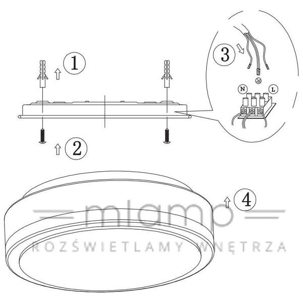 Plafon LAMPA sufitowa GLOBAL 22 105959 Markslojd okrągła OPRAWA LED 7W 3000K do łazienki IP44 chrom biała