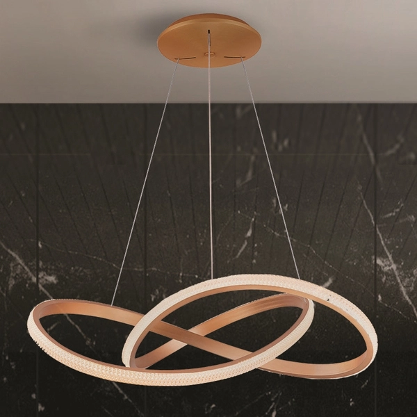 Wisząca lampa do salonu Infinity AZ5097 LED 80W 3000-6500K złota