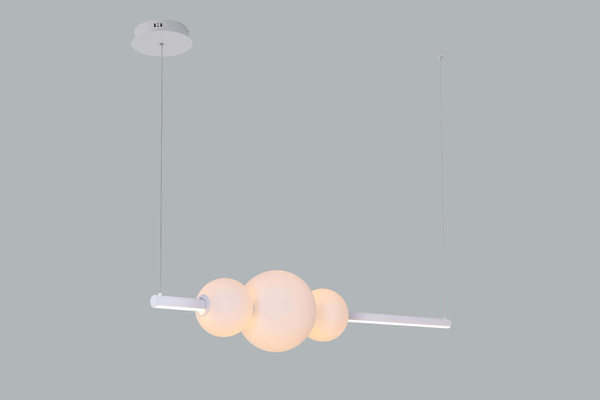 Wisząca lampa sypialniana Sandra LED 48W 3000K nad łóżko biała