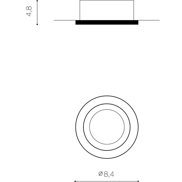 Lampa wpustowa Itaka AZ4074 do zabudowy okrągła czarna