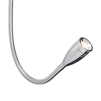 Kinkiet LAMPA ścienna LARKIN 6529 Rabalux abażurowa OPRAWA z peszlem LED 3W 2800K do czytania chrom biała halva