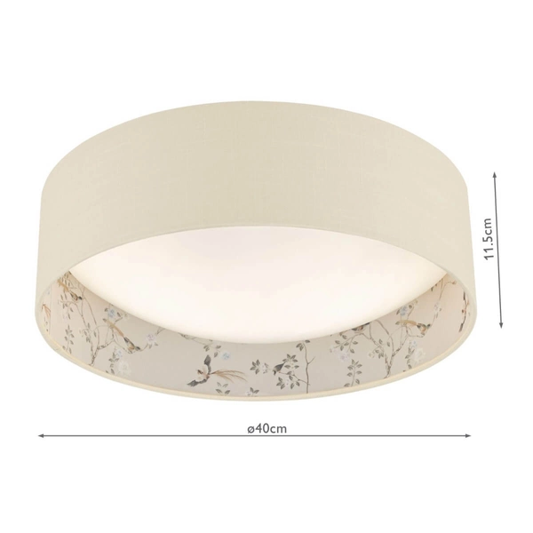 Lampa sufitowa Marble MAR5029-EH Dar Lighting owalna motyw roślin multikolor