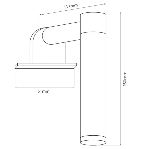 Łazienkowa lampa ścienna Apa Mini ML2249 LED 4W 3000K IP44 czarny