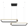 Geometryczna LAMPA wisząca COCO 67301H1 Globo prostokątna zwis LED 55W 2700K - 6000K do salonu złoty