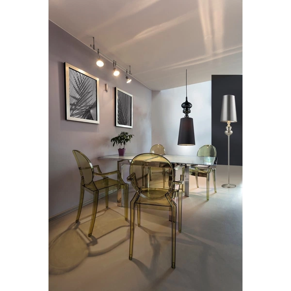 Industrialna lampa wisząca Baroco czarna nad stolik