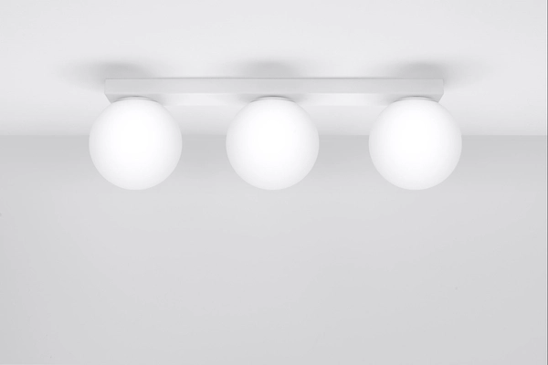 Plafon 3-punktowy Yoli SL.1148 Sollux kulisty klosz biały