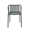 Krzesło z podłokietnikami STRIPS zielone KH1501100385 wys. 78 cm