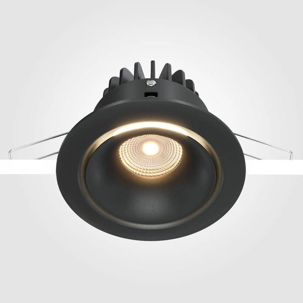 Lampa wpuszczana Yin DL031-L12W3K-D-B Maytoni LED 12W 3000K punktowa czarna