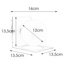 Loftowa LAMPA ścienna ZENIT 108085 Markslojd łazienkowa OPRAWA szklana kula kinkiet IP44 mosiądz biały
