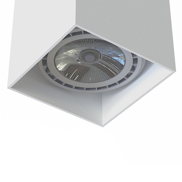 Biała lampa natynkowa Cobble 7791 kostka sufitowa do przedpokoju