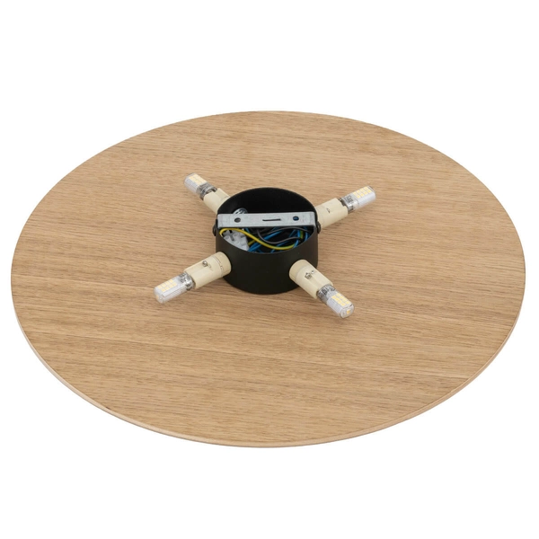 Lampa naścienna do jadalni Luna 5449 boho ekologiczna drewniana