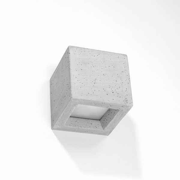 Betonowy kinkiet salonowy SL.0991 szara kostka lampa ścienna