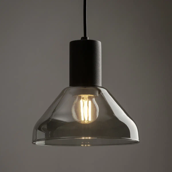 Industrialna szynowa lampa 1-fazowa Tracer 10680 szklana przydymiony czarny