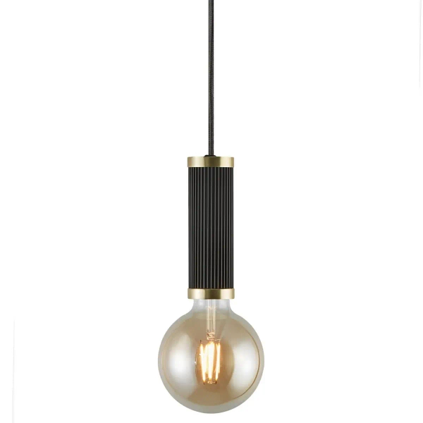 Minimalistyczna lampa wisząca GALLOWAY 2011053003 czarny mosiądz