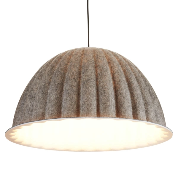 Lampa wisząca z kloszem Felt ST-10267P-S grey Step materiałowa szara