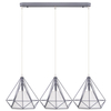 Industrialna LAMPA wisząca Piramida 8803/3 ZWIS - 03 Elem druciana OPRAWA metalowy ZWIS piramidy szare białe